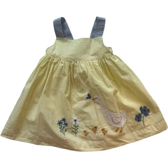 John Lewis | Dresses | John Lewis Sun Dress With Matching Hat Yellow And  Blue Seersucker 36m | Poshmark